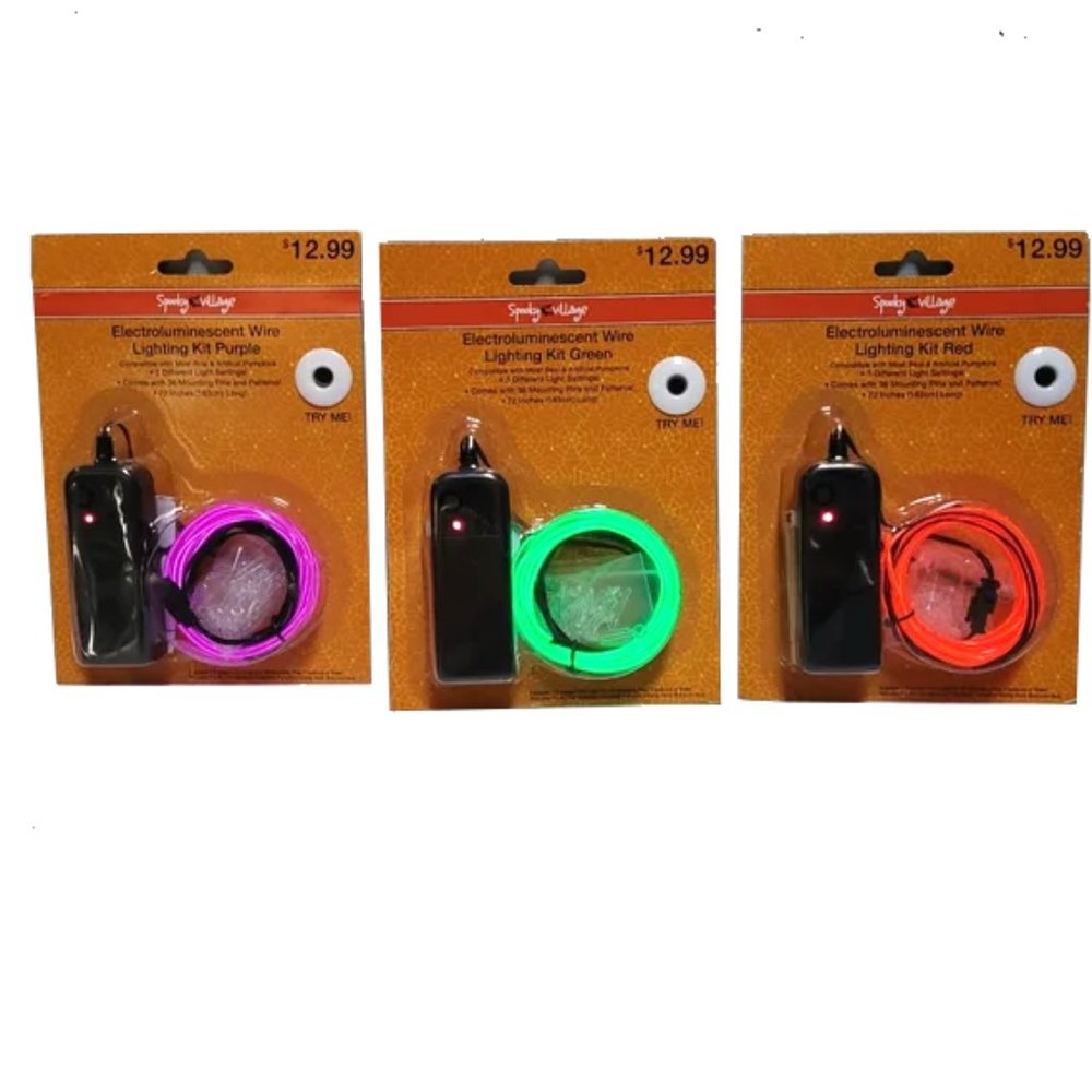 Electroluminescent Halloween Wire Lighting Kit - 72" Length Wire